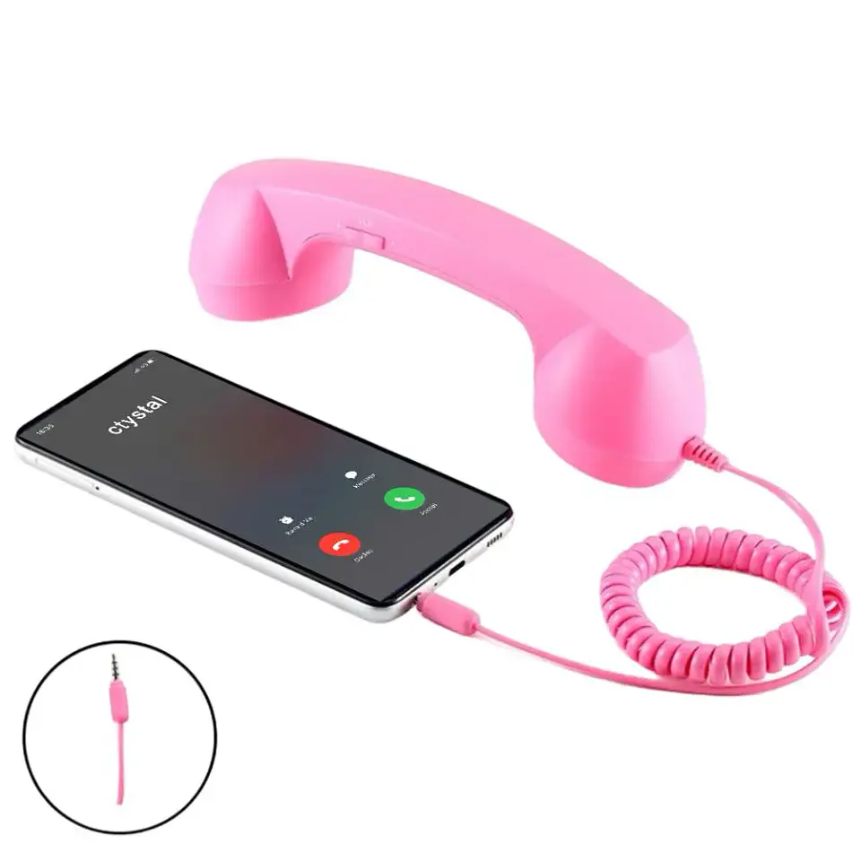 Auricular telefónico retro con cable para celular — USB-C o 3,5 mm 13