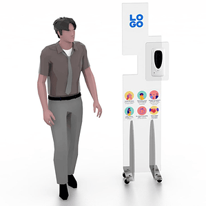 TOTEM ACRILICO CON DISPENSADOR SIMPLE 1