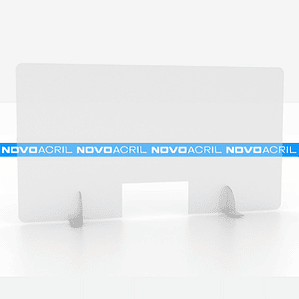 SEPARADOR ACRILICO DE ATENCION 5MM RANURA 300x100MM