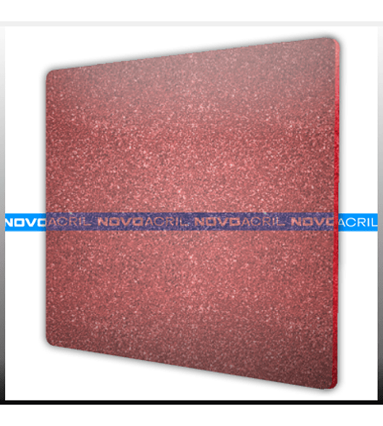 ACRILICO GLITTER CLEAR RED