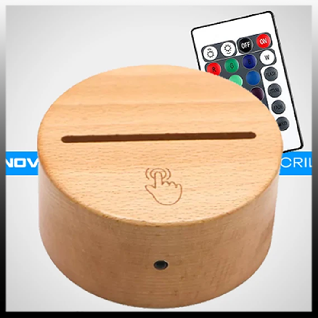 BASE LAMPARA LED WOODE CON CONTROL 2