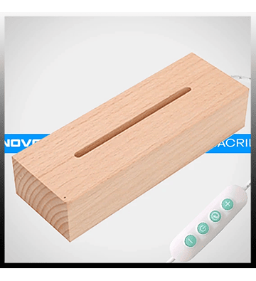 15CM RECTANGLE WOODEN BASE RGB