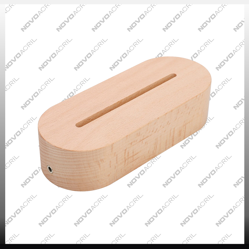 BASE LAMPARA LED OVAL WOODEN RGB 1