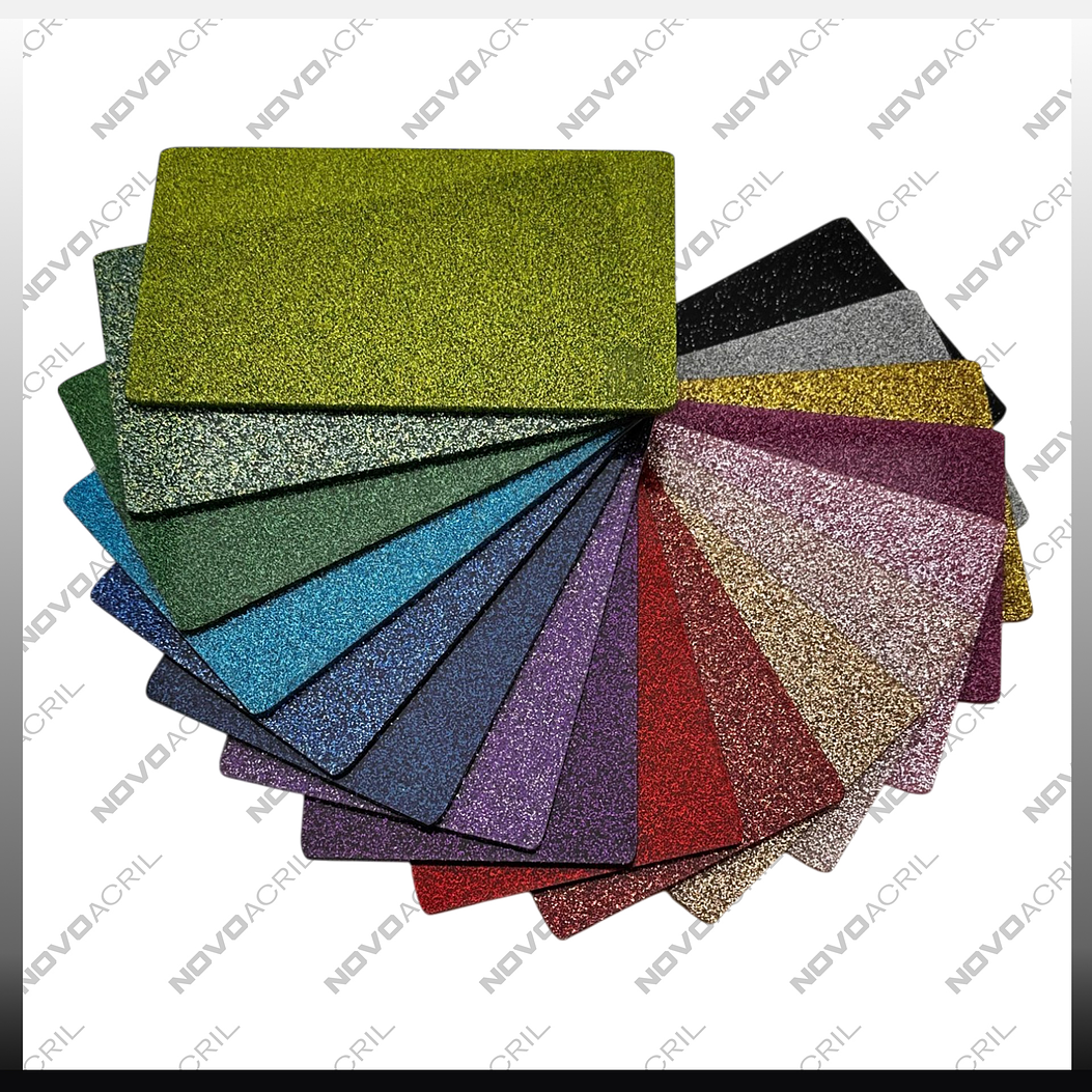 PACK 15 UNIDADES ACRILICO GLITTER SOLIDO 150x200mm 1