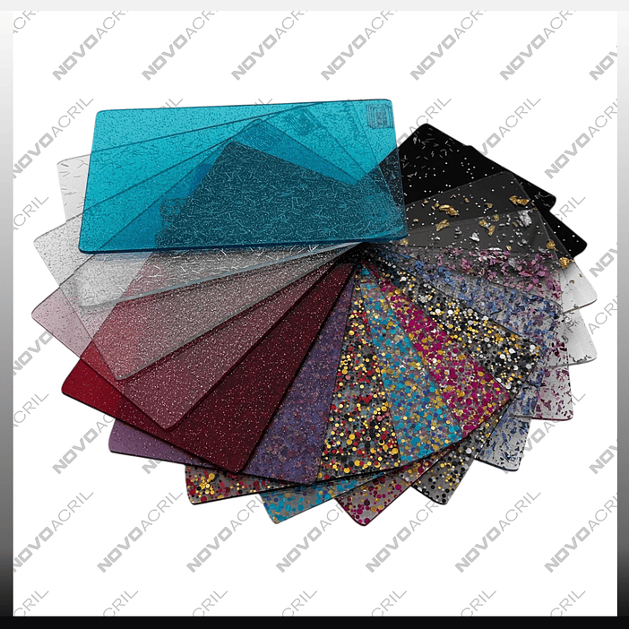 PACK 16 UNIDADES ACRILICO GLITTER CLEAR 150x200mm 1