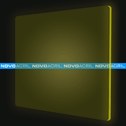 ACRILICO FLUORESCENTE YELLOW CLEAR NOVO 3MM