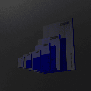 ACRILICO DESIGN CLEAR ELECTRIC BLUE 3MM