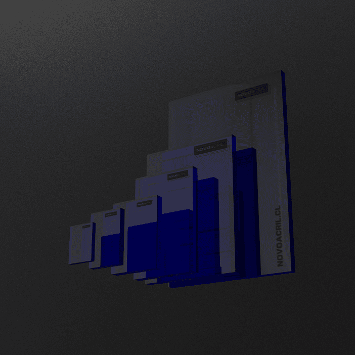 ACRILICO DESIGN CLEAR ELECTRIC BLUE 3MM 1