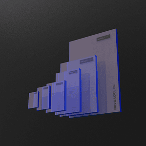 ACRILICO DESIGN CLEAR CRYSTAL BLUE NOVO 3MM