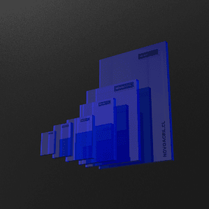 ACRILICO DESIGN CLEAR BLUE NOVO 3MM
