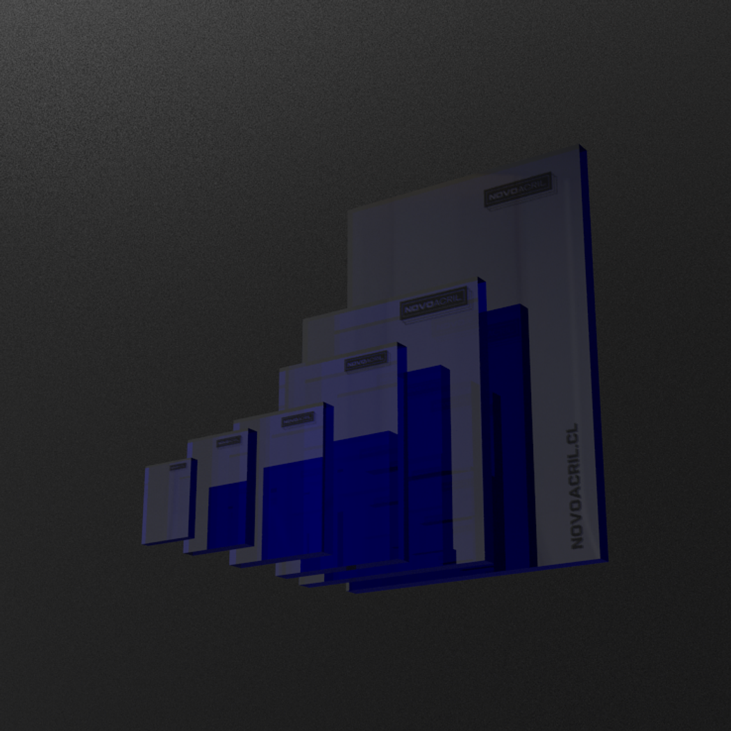 ACRILICO DESIGN CLEAR ELECTRIC BLUE NOVO 3MM 1