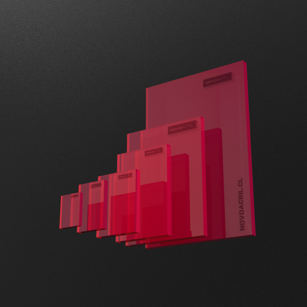 ACRILICO DESIGN CLEAR RED NOVO 3MM 1