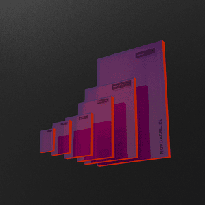 ACRILICO FLUORESCENTE RED CLEAR NOVO 3MM