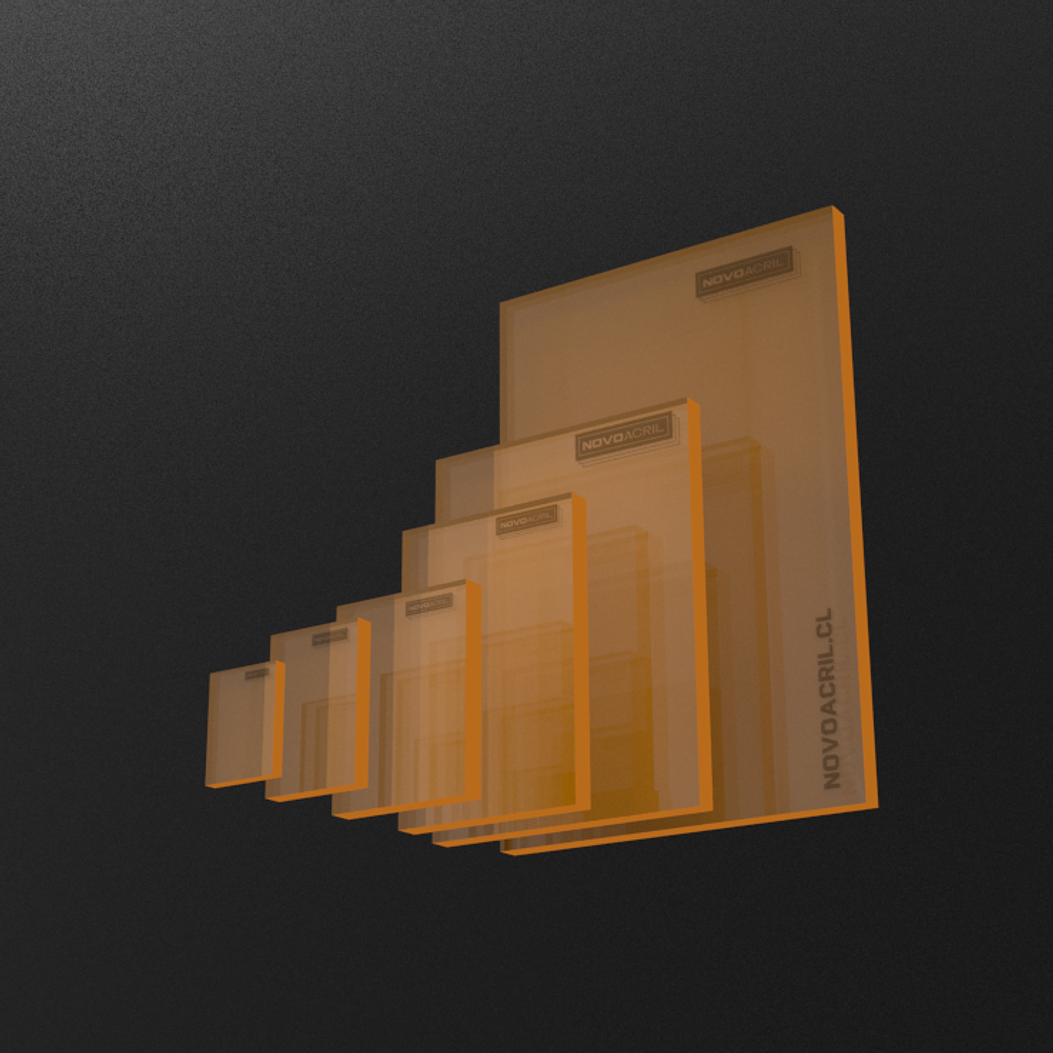 ACRILICO FLUORECENTE ORANGE CLEAR 3MM 1