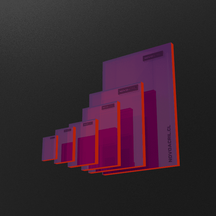 ACRILICO FLUORECENTE RED CLEAR 3MM 1