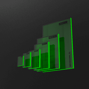 ACRILICO FLUORECENTE GREEN CLEAR 3MM