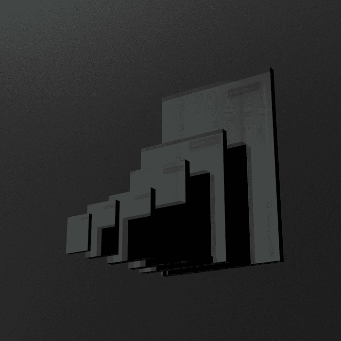 ACRILICO ESPEJO STEEL GRAY NOVO 3MM  1