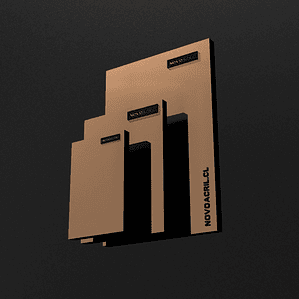 LAMICOID COBRE BRUSH SOBRE NEGRO LASER