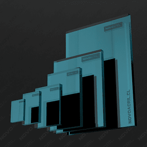 ACRILICO ESPEJO LIGHT BLUE NOVO 2MM