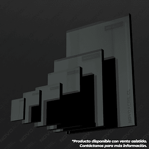 ACRILICO ESPEJO STEEL GRAY NOVO 1MM 