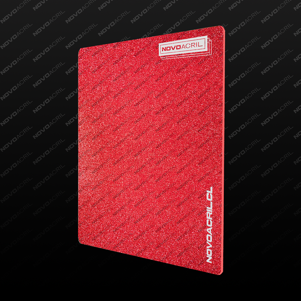 ACRILICO GLITTER CLEAR RED 1