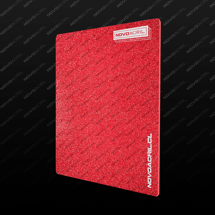 ACRILICO GLITTER CLEAR RED 1