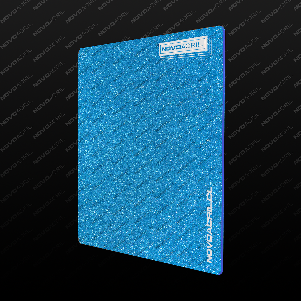 ACRILICO GLITTER CLEAR LIGHT BLUE 1