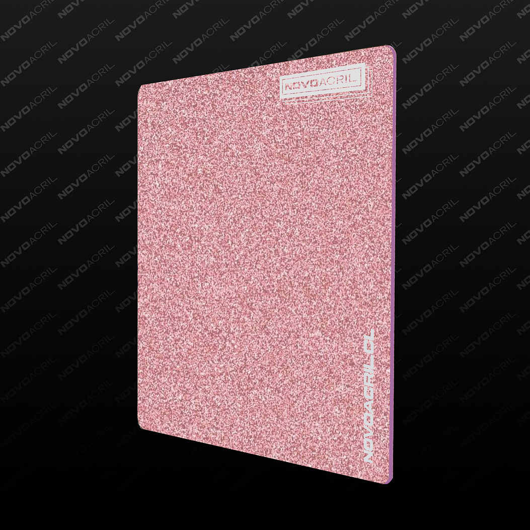 ACRILICO GLITTER ROSE SOFT NOVO 3MM 1
