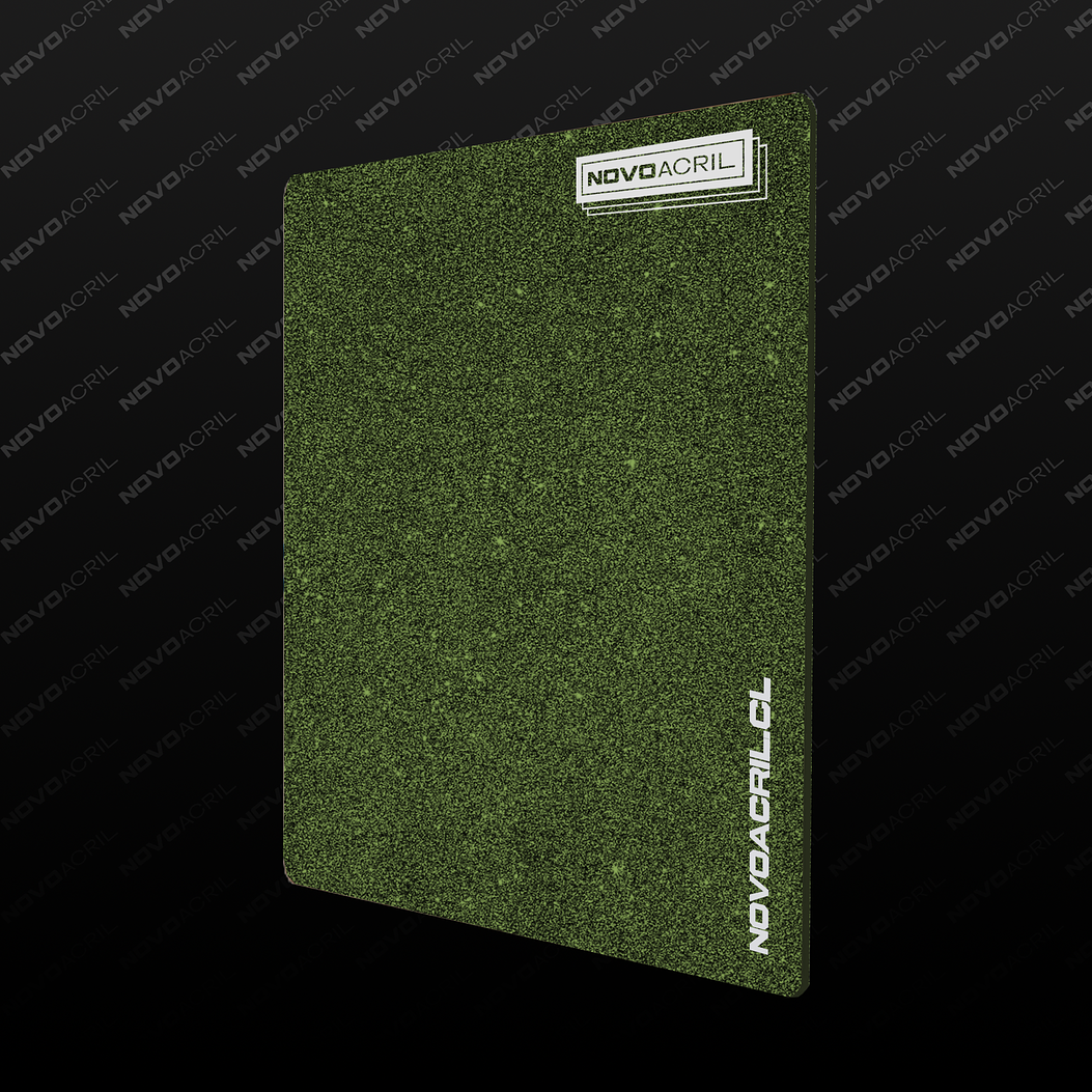 ACRILICO  GLITTER LIGHT GREEN NOVO 3MM 1