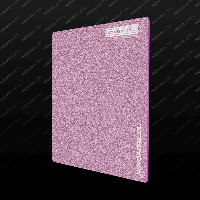 ACRILICO GLITTER LIGHT PINK - BICOLOR NOVO 3MM 1