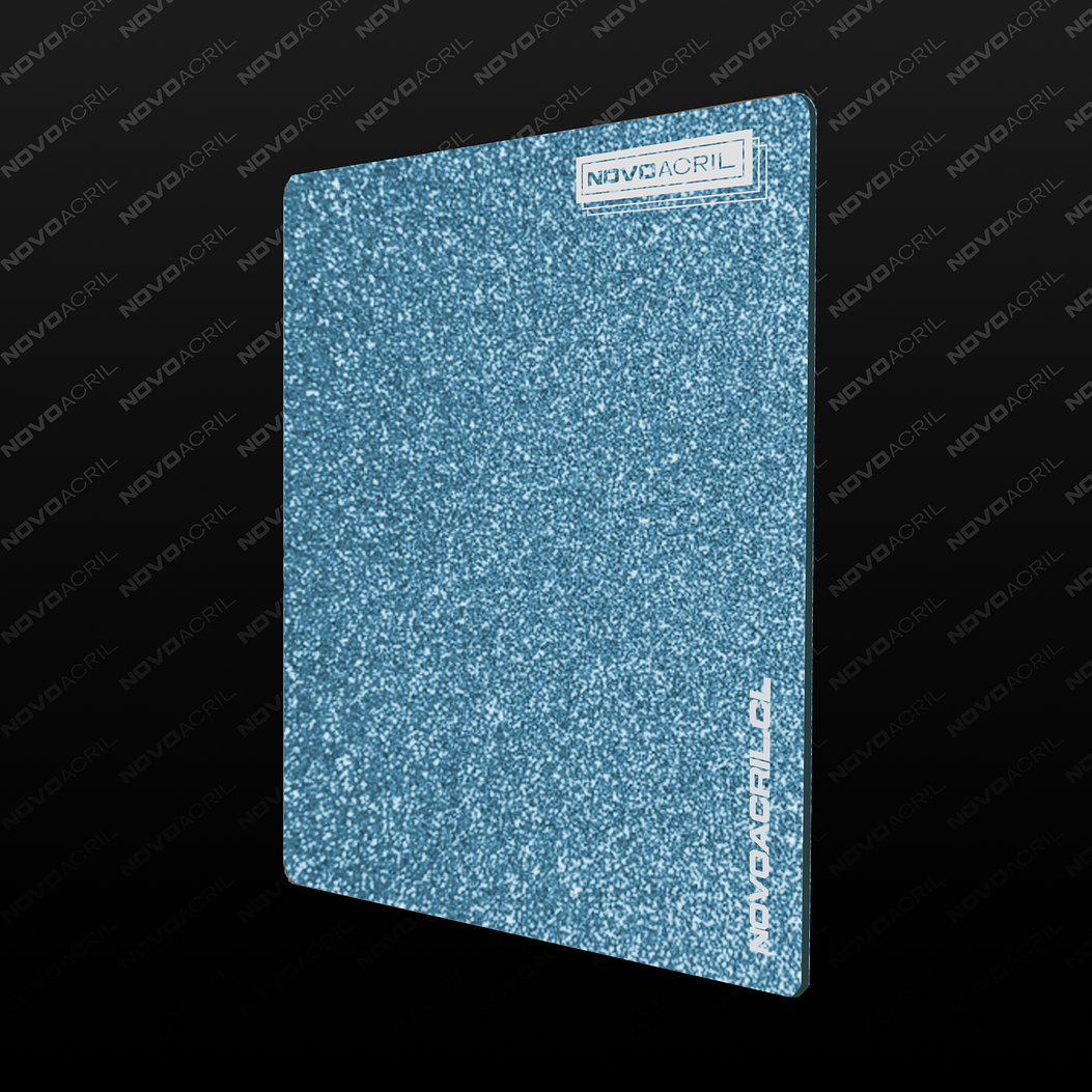 ACRILICO GLITTER CYAN NOVO 3MM 1