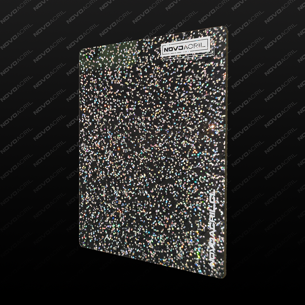 ACRILICO GLITTER CLEAR RAINBOW 1