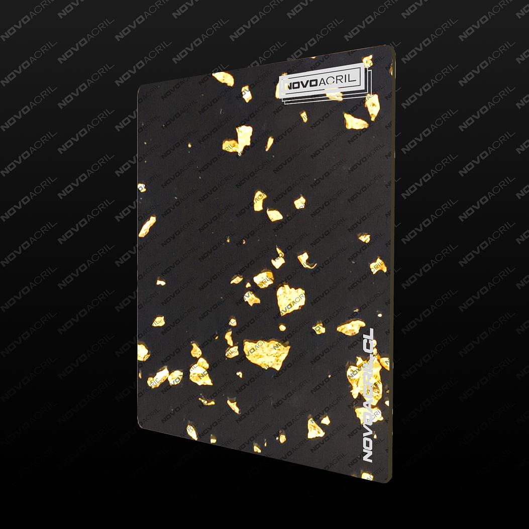 ACRILICO GLITTER GOLD FOIL CLEAR 1