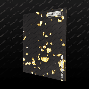 ACRILICO GLITTER GOLD FOIL CLEAR