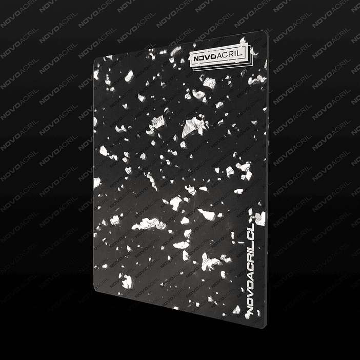 ACRILICO GLITTER SILVER FOIL CLEAR 1