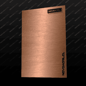 LAMICOID COBRE BRUSH SOBRE NEGRO LASER