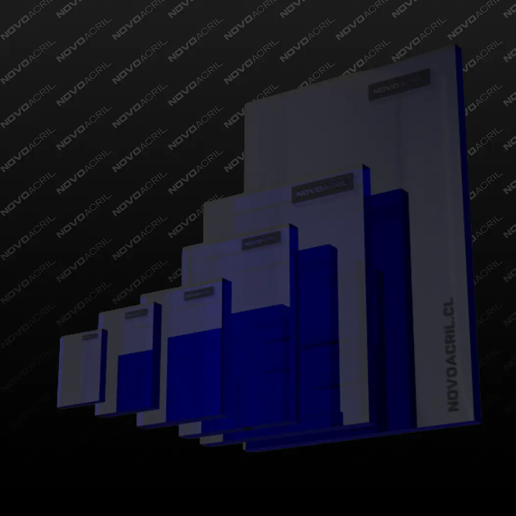 ACRILICO DESIGN CLEAR ELECTRIC BLUE NOVO 3MM 1