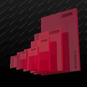 ACRILICO DESIGN CLEAR RED NOVO 3MM