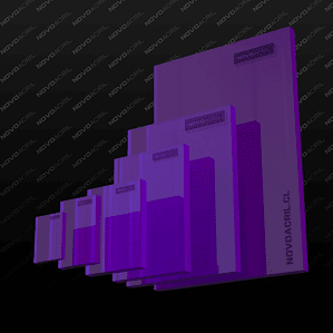 ACRILICO DESIGN CLEAR PURPLE NOVO 3MM