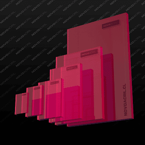 ACRILICO DESIGN CLEAR FUCHSIA NOVO 3MM