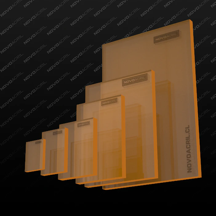 ACRILICO FLUORESCENTE ORANGE CLEAR NOVO 3MM 1