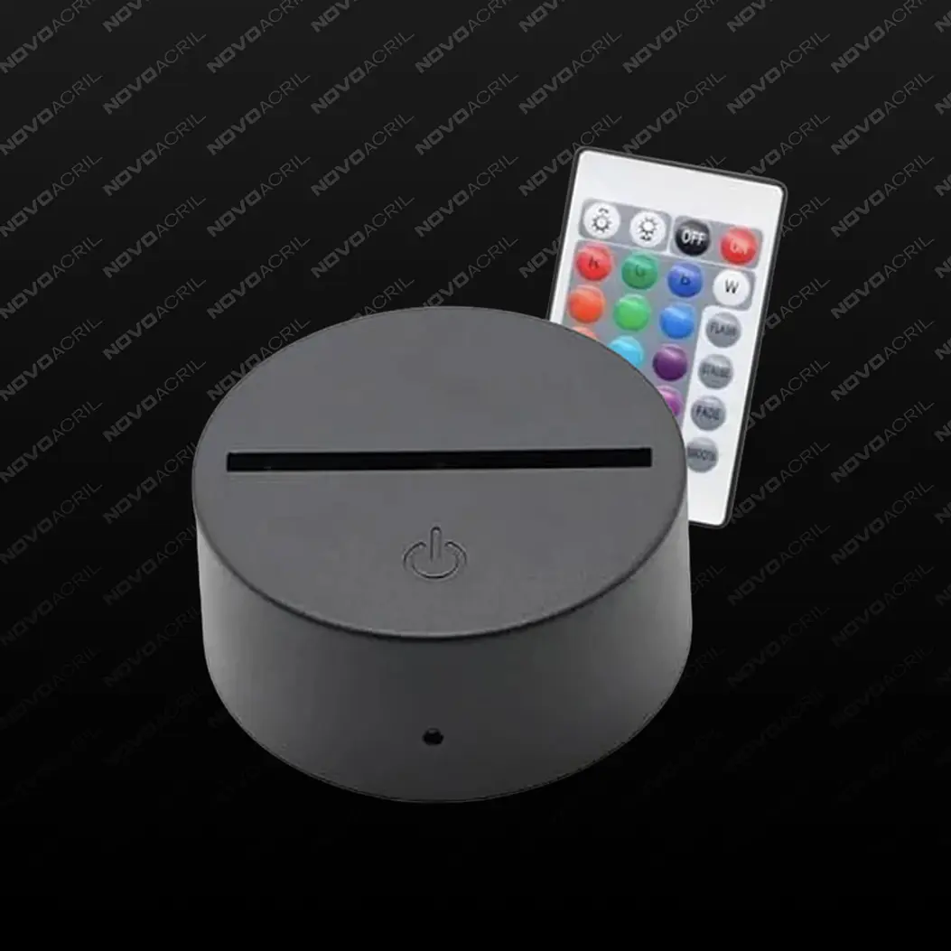 BASE LAMPARA LED NEGRA CON CONTROL 1