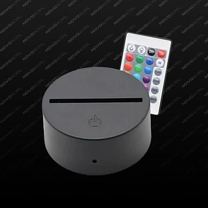 BASE LAMPARA LED NEGRA CON CONTROL