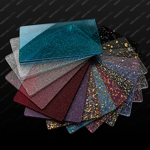 PACK 16 UNIDADES ACRILICO GLITTER CLEAR 150x200mm