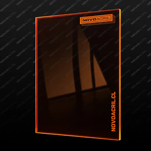 ACRILICO FLUORESCENTE ORANGE CLEAR NOVO 3MM