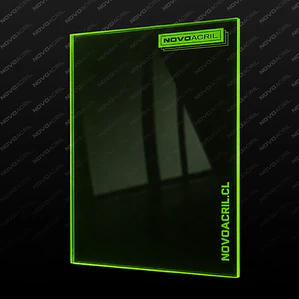 ACRILICO FLUORESCENTE GREEN CLEAR NOVO 3MM