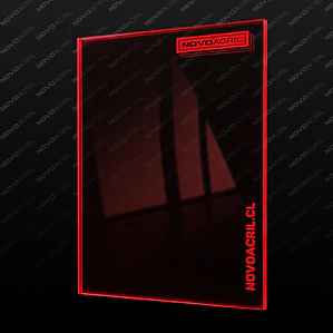 ACRILICO FLUORESCENTE RED CLEAR NOVO 3MM
