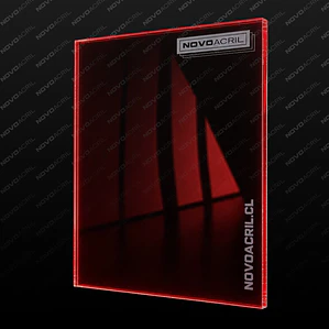 ACRILICO DESIGN CLEAR RED NOVO 3MM