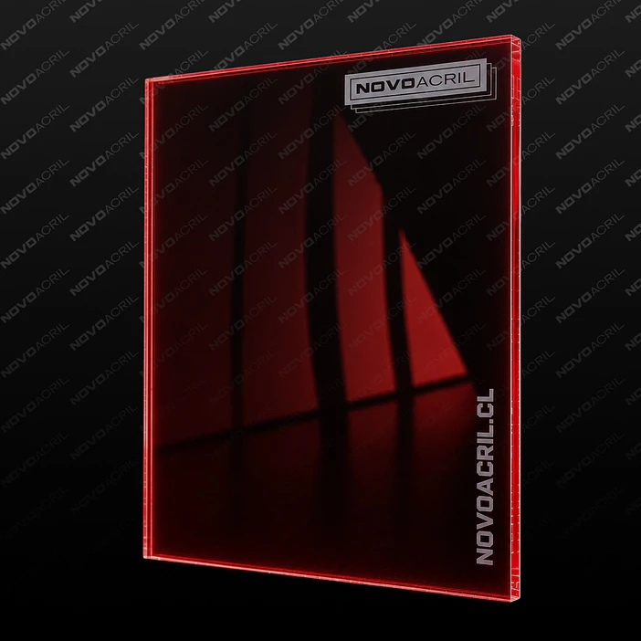 ACRILICO DESIGN CLEAR RED NOVO 3MM 1