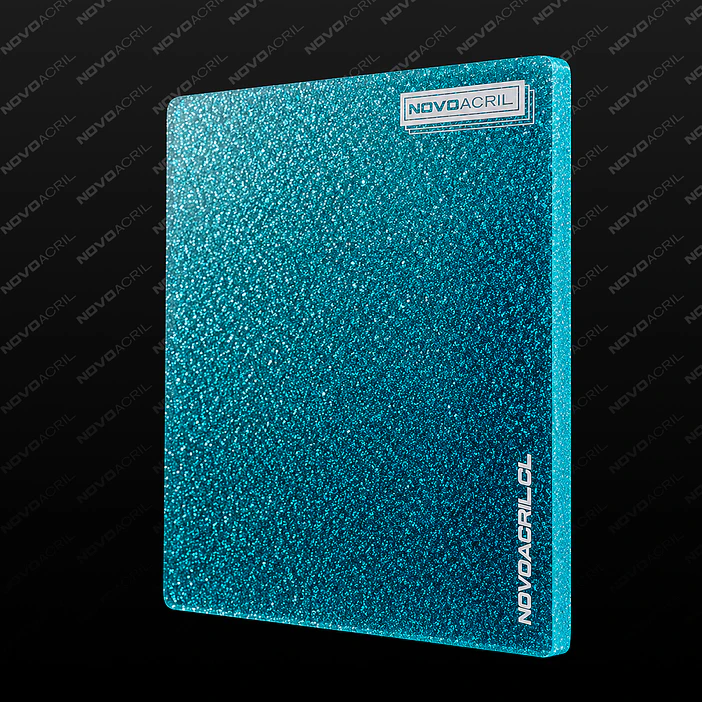 ACRILICO GLITTER CYAN NOVO 3MM 1
